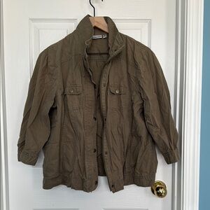 Olive Green Button-Up Jacket